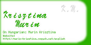 krisztina murin business card